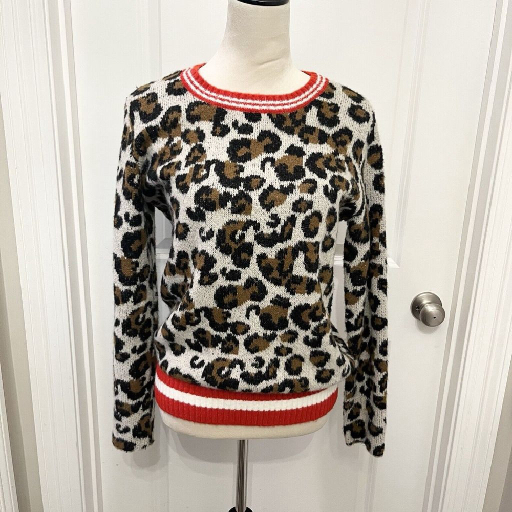 For The Republic Cheetah Print Super Soft Sweater- Womens SZ Small